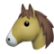 Horse Face emoji on Apple